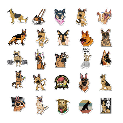 50 German Shepherd Waterproof Guitar Stickers