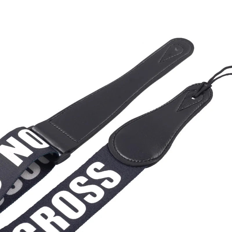 Police Tape - Black “Do Not Cross” Nylon Electric Guitar Strap