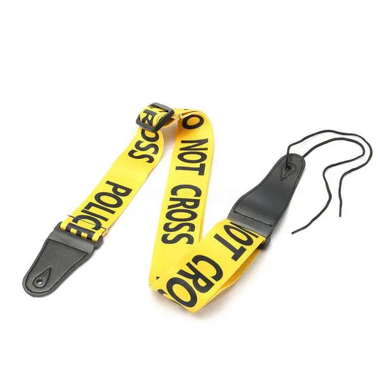 Police Tape - Yellow “Do Not Cross” Nylon Electric Guitar Strap