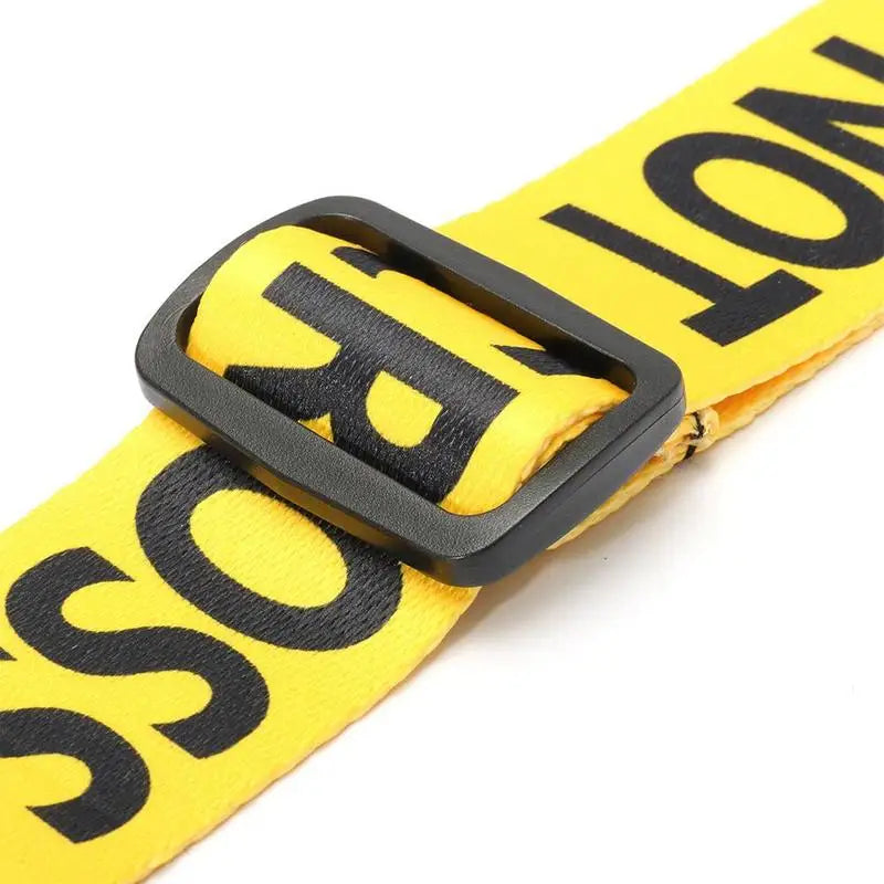 Police Tape - Yellow “Do Not Cross” Nylon Electric Guitar Strap