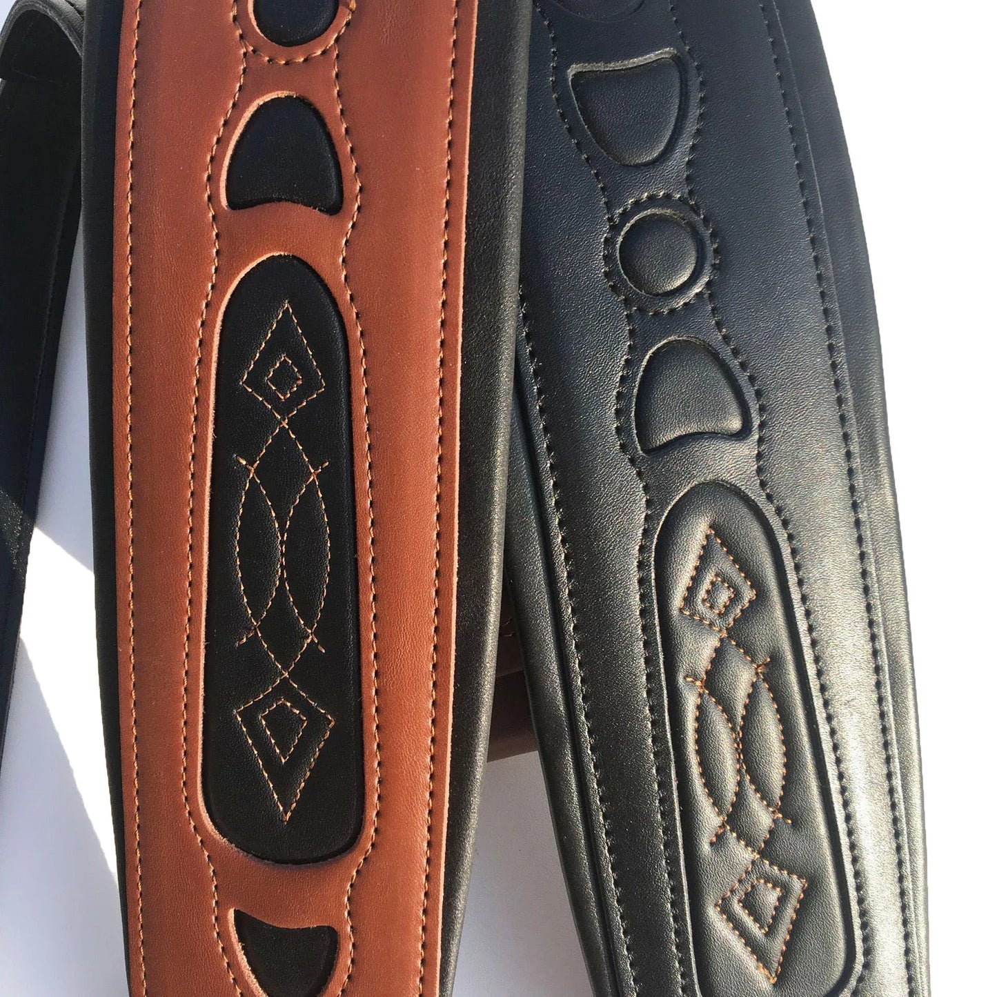 Adjustable Leather Guitar Strap-Extra Soft Shoulder Strap for Electric and Acoustic Guitars