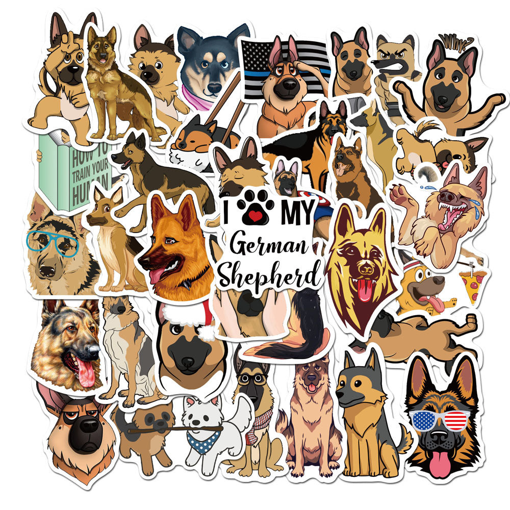 50 German Shepherd Waterproof Guitar Stickers