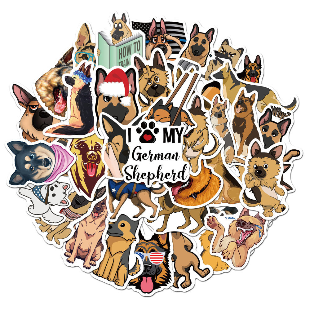 50 German Shepherd Waterproof Guitar Stickers