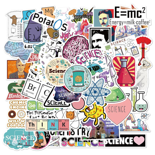 50 Science Lab Stickers Waterproof