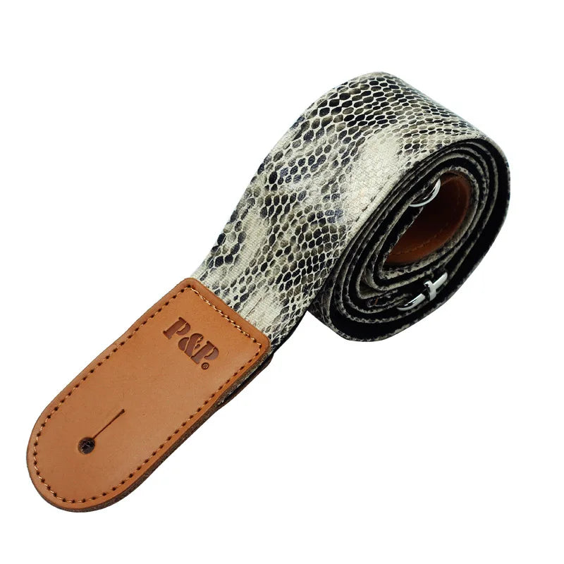 Wild Snake Guitar Straps, PU Leather, Crocodile Pattern, Foreign Trade, Hot