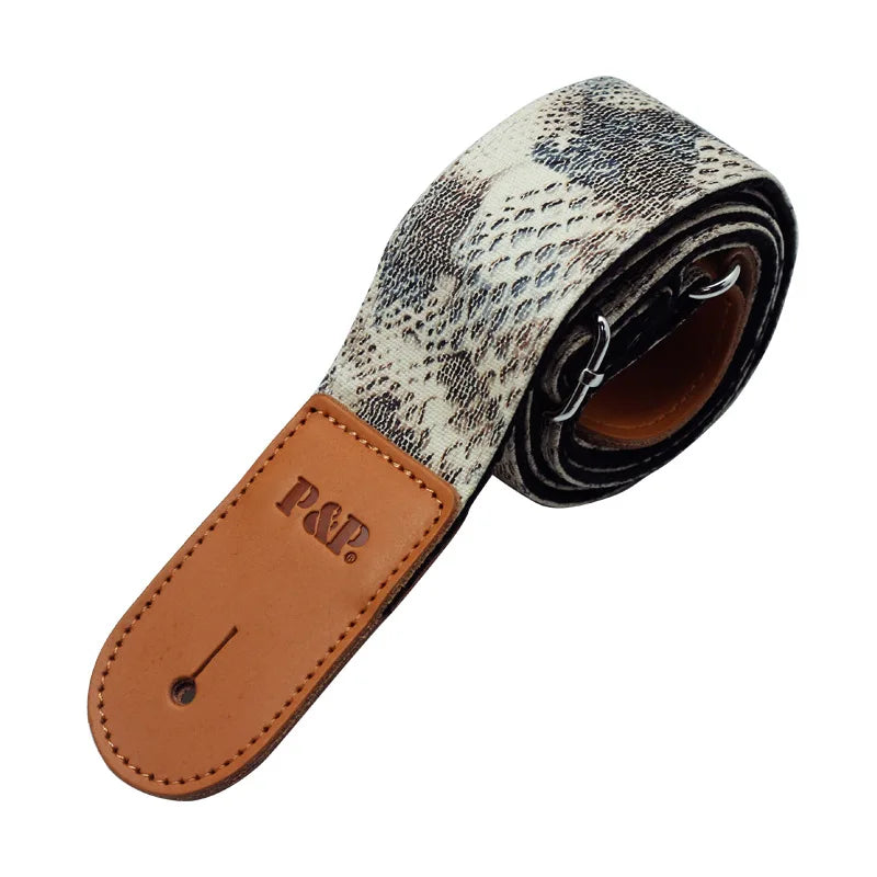 Wild Snake Guitar Straps, PU Leather, Crocodile Pattern, Foreign Trade, Hot